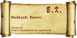 Bodisch Kevin névjegykártya